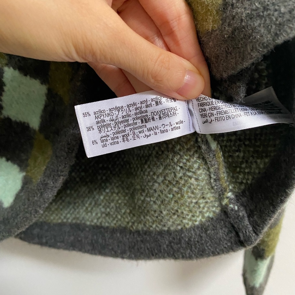 Zara Argyle Knit Jacquard Cardigan S - Picture 9 of 12